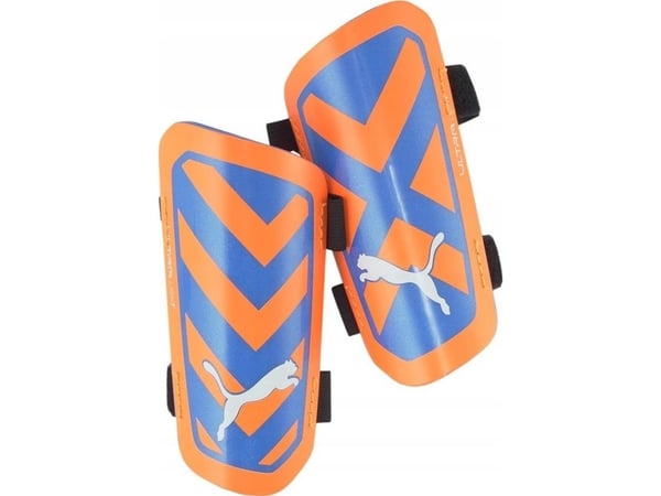 Puma ULTRA Light Strap jalkapallosuojat oranssi-sininen 30875 01 (L)