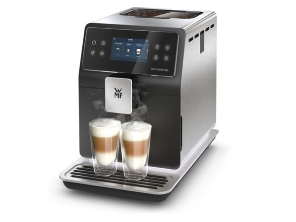 WMF Perfection 840L, Yhdistelmäkahvinkeitin, 2 L, Kahvipavut, Jauhettu kahvi, Sisäänrakennettu jauhin, Musta, Ruostumaton teräs