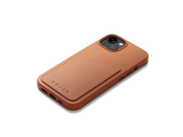 "Mujjo Nahkainen lompakkokotelo iPhone 14:lle - ruskea"