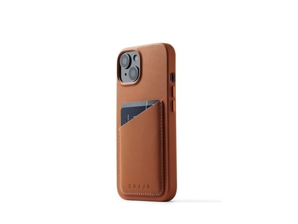 "Mujjo Nahkainen lompakkokotelo iPhone 14:lle - ruskea"