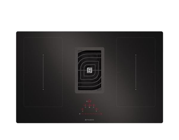 Faber Galileo Smart BK GLASS A830 - Induksjonskomfyrtopp - 4 plater - Nisje - bredde: 80.2 cm - dybde: 49.2 cm - svart med fallvinduttrekk (uttrekk...