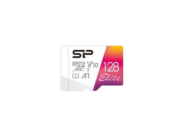 SILICON POWER Elite - Flashminnekort (microSDXC til SD-adapter inkludert) - 128 GB - A1 / Video Class V10 / UHS-I U1 / Class10 - microSDXC UHS-I