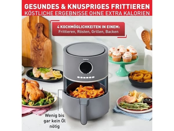 Tefal Ultra Fry Digital EY111B, Varmluftsfrityr, 4,2 l, 1,2 kg, 80 °C, 200 °C, 4 person(er)