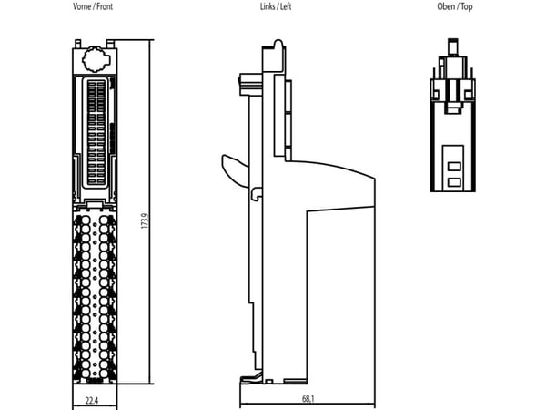 Siemens 6DL1193-6TP00-0BK0, 1 stykker, 150 g, 24 mm, 90 mm, 185 mm