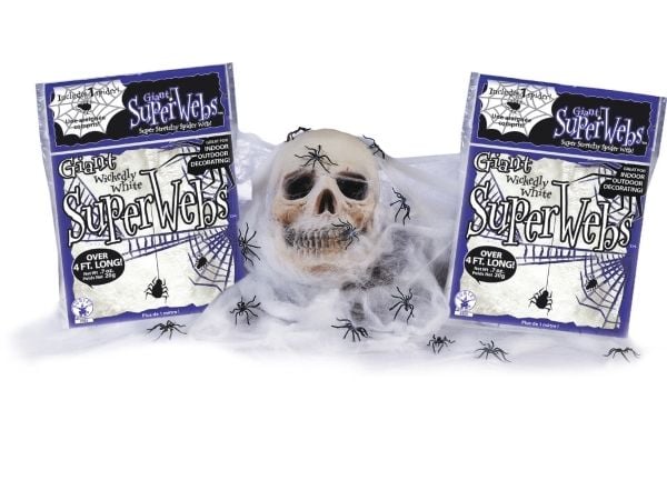 Halloween hämähäkinverkot, valkoinen (20g)