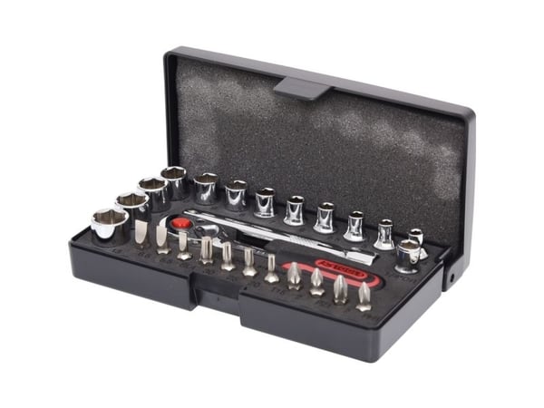 KS Tools 918.0626, Pistorasiasarja, 1/4", 26 pää(t), Kromivanadiini-teräs, 440 g