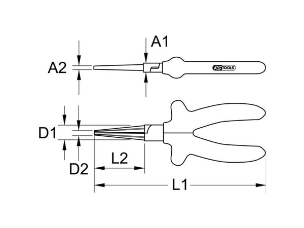 KS Tools 117.1290, Terästä, 1000 V, 160 mm