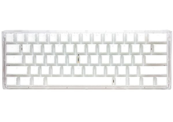 Ducky One 3 Aura White Mini, Koblet med ledninger (ikke trådløs), USB, Mekanisk nøkkelbryter, QWERTY, RGB LED, Hvit