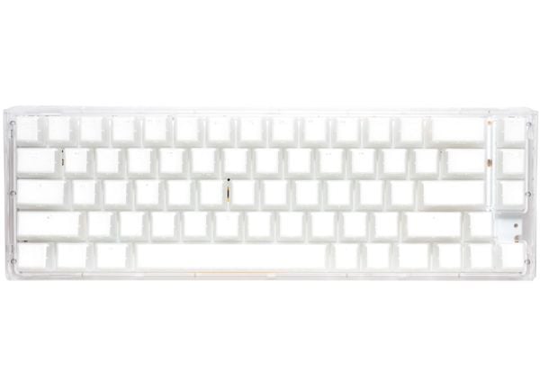 Ducky One 3 Aura White SF, Koblet med ledninger (ikke trådløs), USB, Mekanisk nøkkelbryter, QWERTY, RGB LED, Hvit