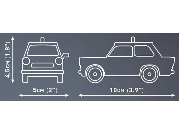 COBI Trabant 601 Polizei, Byggesett, 5 år, Plast, 82 stykker