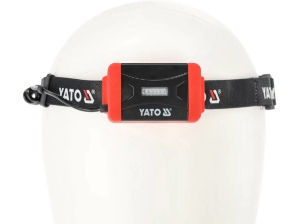 Yato YT-08596, Hodebåndslommelykt, Sort, Rød, ABS syntetisk, Gummi, IP44, LED, 1 lamper
