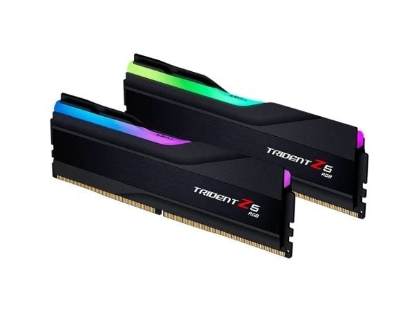 G.Skill Trident Z5 RGB - DDR5 - sett - 48 GB: 2 x 24 GB - DIMM 288-pin - 8000 MHz / PC5-64000 - CL40 - 1.35 V - ikke-bufret - on-die ECC - matt svart