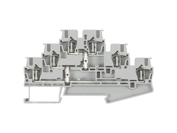 Siemens 8WH20350AF00 Kolmitasoinen liitinrivi, jousikiinnitys, harmaa, 50 kpl