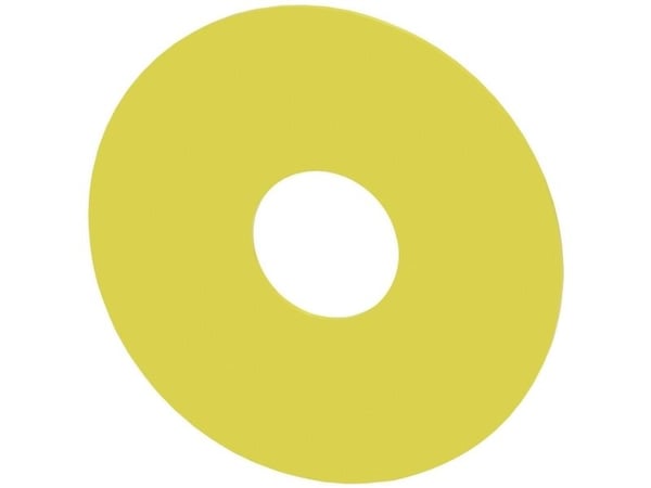 Siemens självhäftande etikett gul, yttr. Ø 75 mm, inre Ø 23 mm utan text 3SU1900-0BC31-0AA0