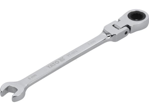 Yato kombinasjonsnøkkel med skralle og ledd 8 mm (YT-1674)