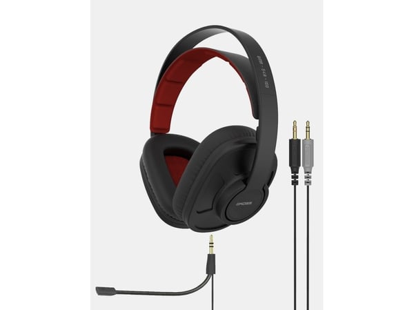 Koss GMR-540-ISO, Koblet med ledninger (ikke trådløs), Spilling, 15 - 22000 Hz, Hodesett, Svart, Rød