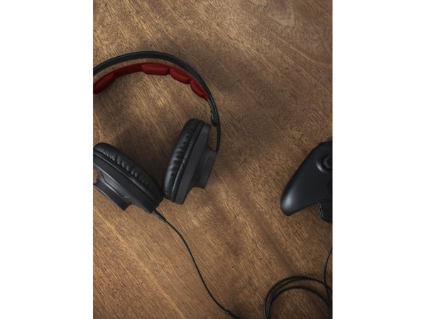 Koss GMR-540-ISO, Koblet med ledninger (ikke trådløs), Spilling, 15 - 22000 Hz, Hodesett, Svart, Rød