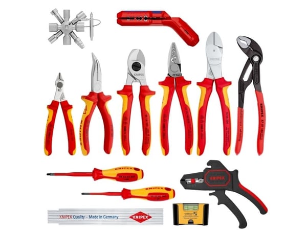 Knipex 00 20 90 V02, Rød, Gult, 165 mm, 93 mm, 1,92 kg, 13 verktøy