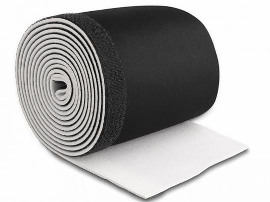 Delock kaapelikanava neopreeni joustava tarranauhalla 3 m x 135 mm musta / valkoinen