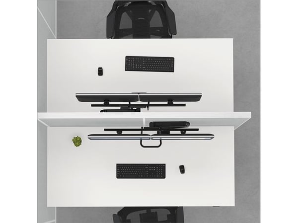Fellowes Eppa - Monteringssett (skrivebordsklemmemontering, kausemontering, 2 gassfjærer, 2 skjermarmer, 2 VESA-plater) - for 2 skjermer - svart - ...