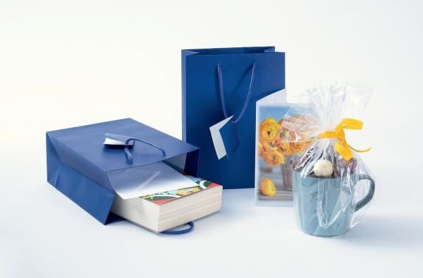 Sigel GT504, Gavepapirbag, Blå, Monokromatisk, Papir, Matt, 157 g/m²