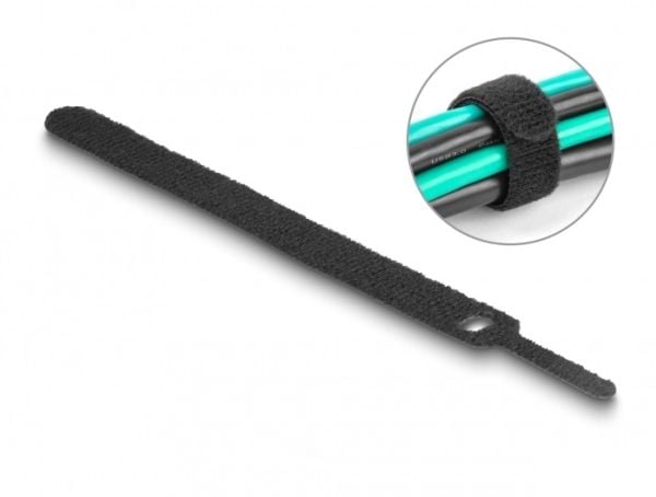 Delock tarranauha kaapelinside L 150 x W 12 mm musta 10 kpl