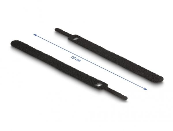 Delock tarranauha kaapelinside L 150 x W 12 mm musta 10 kpl