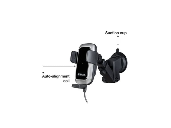 Verbatim FWC-03 - Trådløs ladeholder for bil - pro, Qi - 15 watt - 3 A