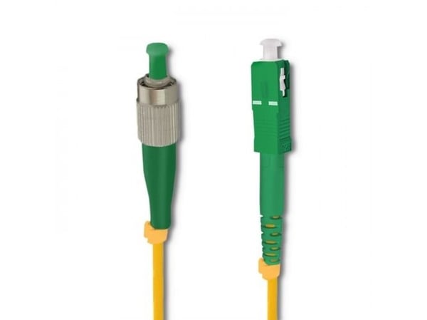 Qoltec Simplex - Koblingskabel - FC/APC-enkeltmodus (hann) til SC/APC-enkeltmodus (hann) - 5 m - fiberoptisk - simpleks - 9 / 125 micron - G.652D -...