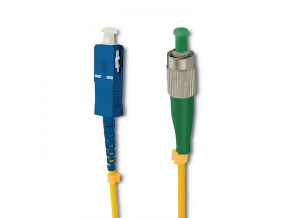 Qoltec Simplex - Koblingskabel - FC/APC-enkeltmodus (hann) til SC/UPC-enkeltmodus (hann) - 15 m - fiberoptisk - simpleks - 9 / 125 micron - G.652D ...