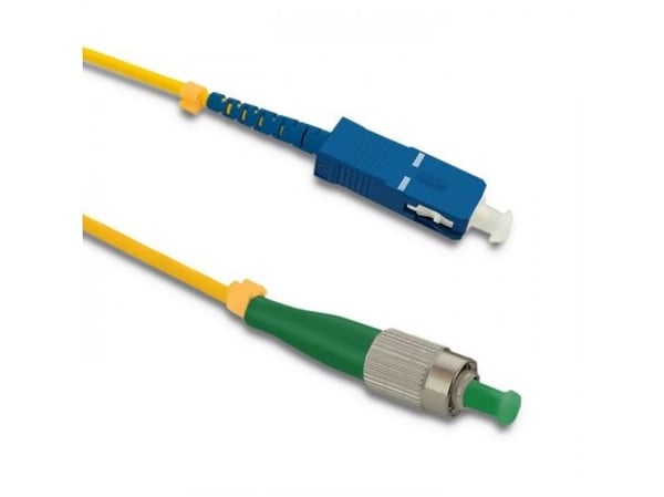 Qoltec Simplex - Koblingskabel - FC/APC-enkeltmodus (hann) til SC/UPC-enkeltmodus (hann) - 15 m - fiberoptisk - simpleks - 9 / 125 micron - G.652D ...