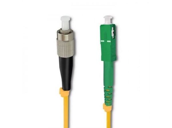 Qoltec Simplex - Koblingskabel - SC/APC (hann) til FC/UPC (hann) - 50 m - fiberoptisk - simpleks - 9 / 125 micron - G.652D - halogenfri