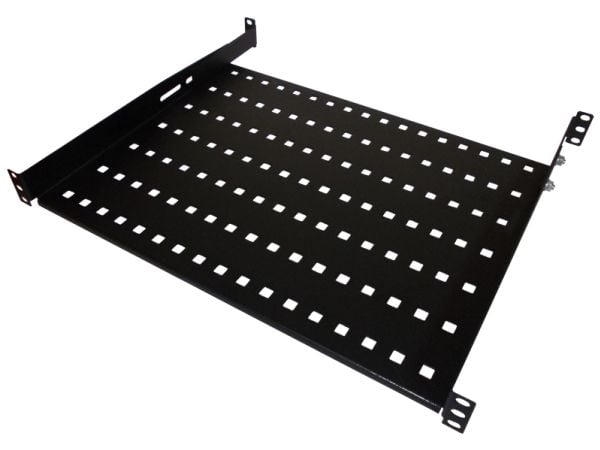 Alantec SA-P-19-1U-650-4-C-02, Rackhylle, Sort, Stål, 1U, 48,3 cm (19"), 650 mm