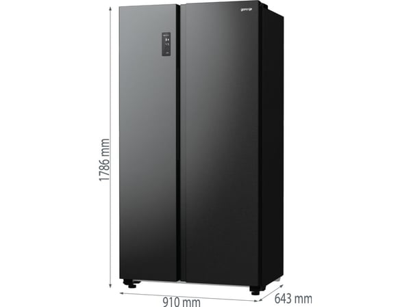 Gorenje NRR9185EABXL side-by-side-kyl/frys NoFrost, svart