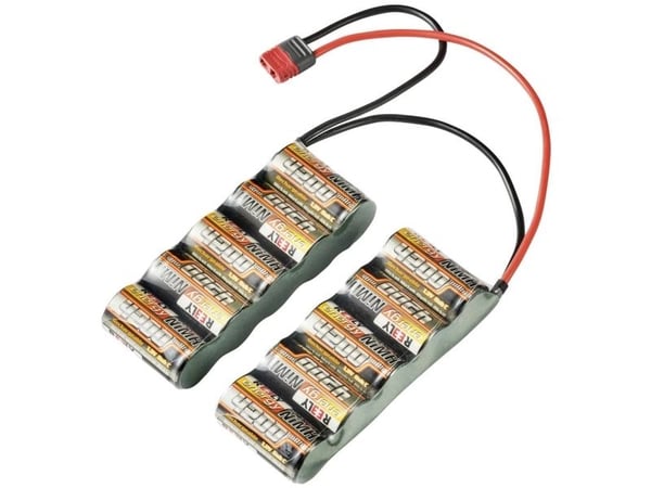 Reely modellbygg-batteripakke (NiMH) 12 V 4200 mAh celler: 10 Side by Side T-stikk-system
