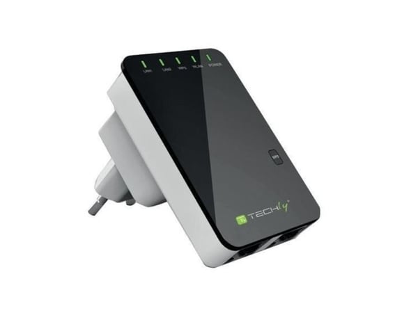 Techly 301078 Trådløs minirouter / signalforsterker 802.11n 300 Mbps, over-the-air