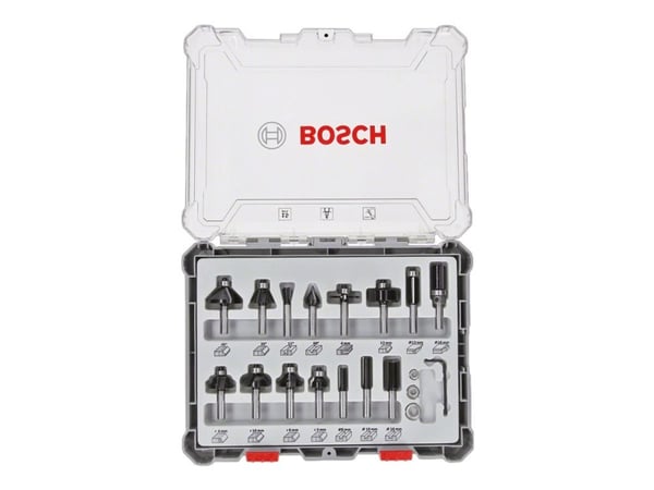 Bosch - Fresekutter - for tre, bløtt tre, løvtre - 15 deler - cylindrical