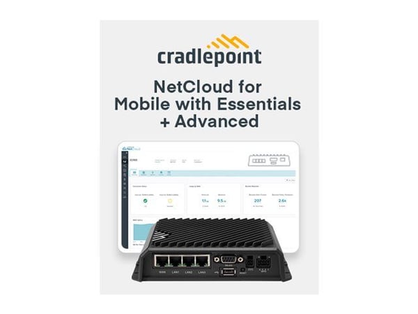 Cradlepoint R1900-5GB - Trådløs ruter - WWAN 4-portssvitsj - 1GbE - Wi-Fi 6 - Dobbeltbånd - 5G - med 3-års NetCloud Mobile Performance Essentials +...