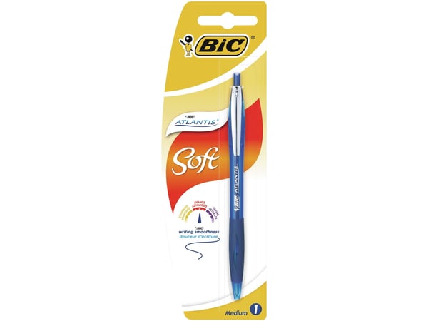 BIC 8031246, Uttrekkbar med festeklemme, Blå, Svart, Blå, Rød, Plastikk, 1 mm, Kraftig