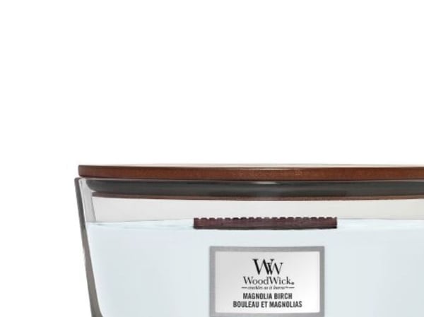 WoodWick Magnolia Birch, Ellipse, Lyseblå, Bjørketre, Magnolia, 1 stykker