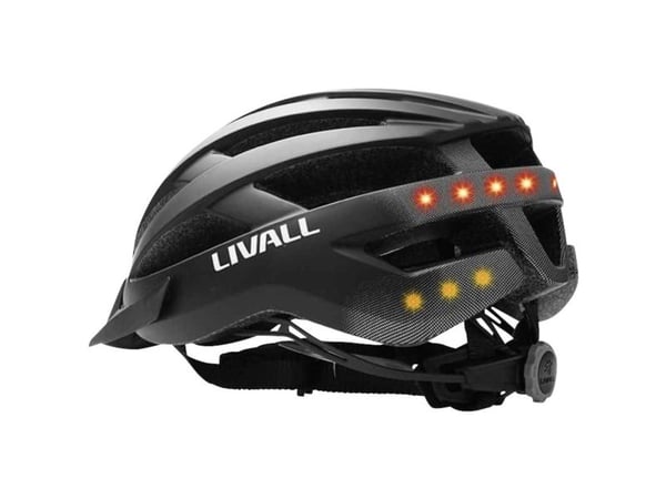 Bluetooth MTB sykkelhjelm 54-58cm LED/SOS/Intercom svart Bluetooth MTB sykkelhjelm 54-58cm LED/SOS/Intercom svart