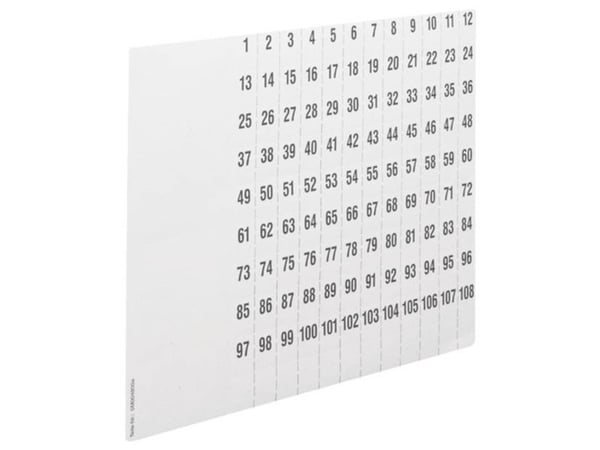 Hager ZZ90C, Hvit, firkant, Svart på hvitt, Universell, Papir, 108 stykker