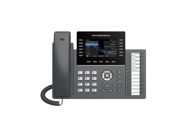 Grandstream GRP2636 - VoIP-telefon - IEEE 802.11a/b/g/n/ac (Wi-Fi) / Bluetooth - 5-veis anropskapasitet - SIP, RTCP, RTP, SRTP - 12 linjer