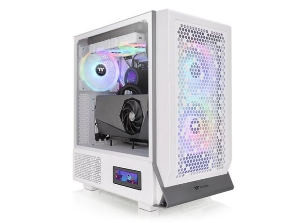 Thermaltake Ceres 300 TG ARGB Snow - Mid tower - utökad ATX - genomskinlig sidopanel (härdat glas) - ingen strömförsörjning (PS/2) - vit - USB/ljud