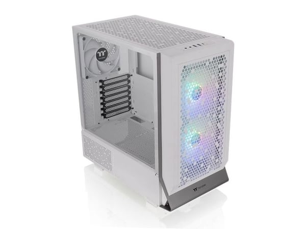 Thermaltake Ceres 300 TG ARGB Snow - Mid tower - utökad ATX - genomskinlig sidopanel (härdat glas) - ingen strömförsörjning (PS/2) - vit - USB/ljud