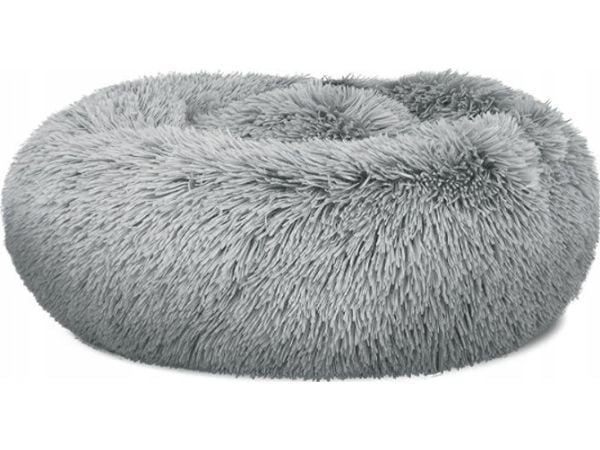 Leobert hundeseng i plysj S 40 cm - lys grå