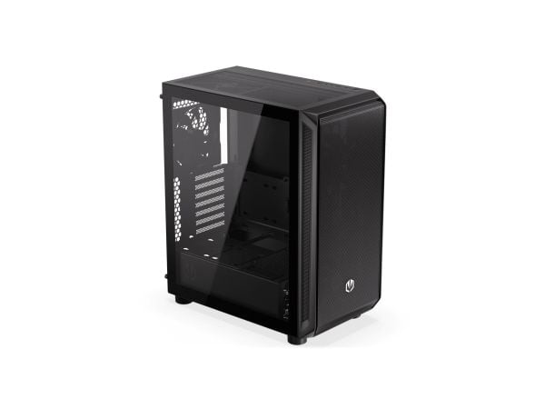 Endorfy Arx 500 Air - PC-hölje - ATX - genomskinlig sidopanel (härdat glas) - ingen strömförsörjning (ATX) - svart - USB/ljud