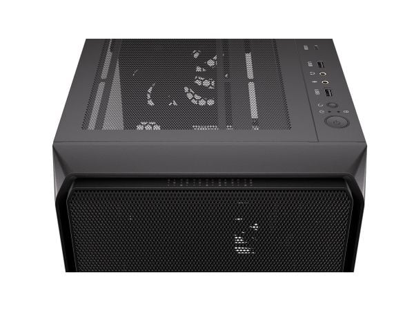 Endorfy Arx 500 Air - PC-hölje - ATX - genomskinlig sidopanel (härdat glas) - ingen strömförsörjning (ATX) - svart - USB/ljud