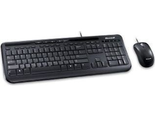 Microsoft Wired Desktop 600 - Sats med tangentbord och mus - USB - brittisk - svart