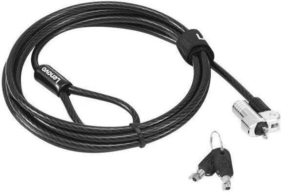 Kensington NanoSaver MasterKey Cable Lock - Sikkerhetskabellås - svart - 1.8 m - for ThinkCentre M75t Gen 2; ThinkPad L13 Yoga Gen 3; T14s Gen 3; X...